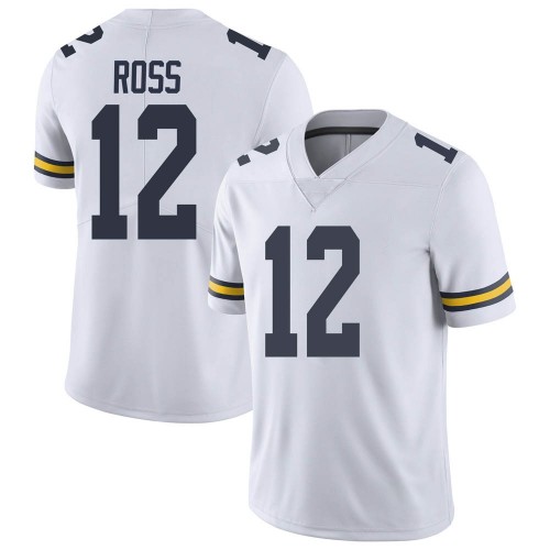Josh Ross Michigan Wolverines Youth NCAA #12 White Limited Brand Jordan College Stitched Football Jersey YRK0154NF
